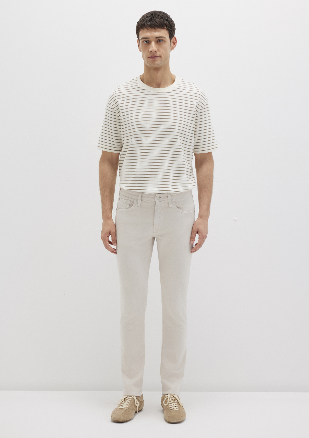 Mavi Jake Ekru Comfort Gabardin Pantolon görsel 4