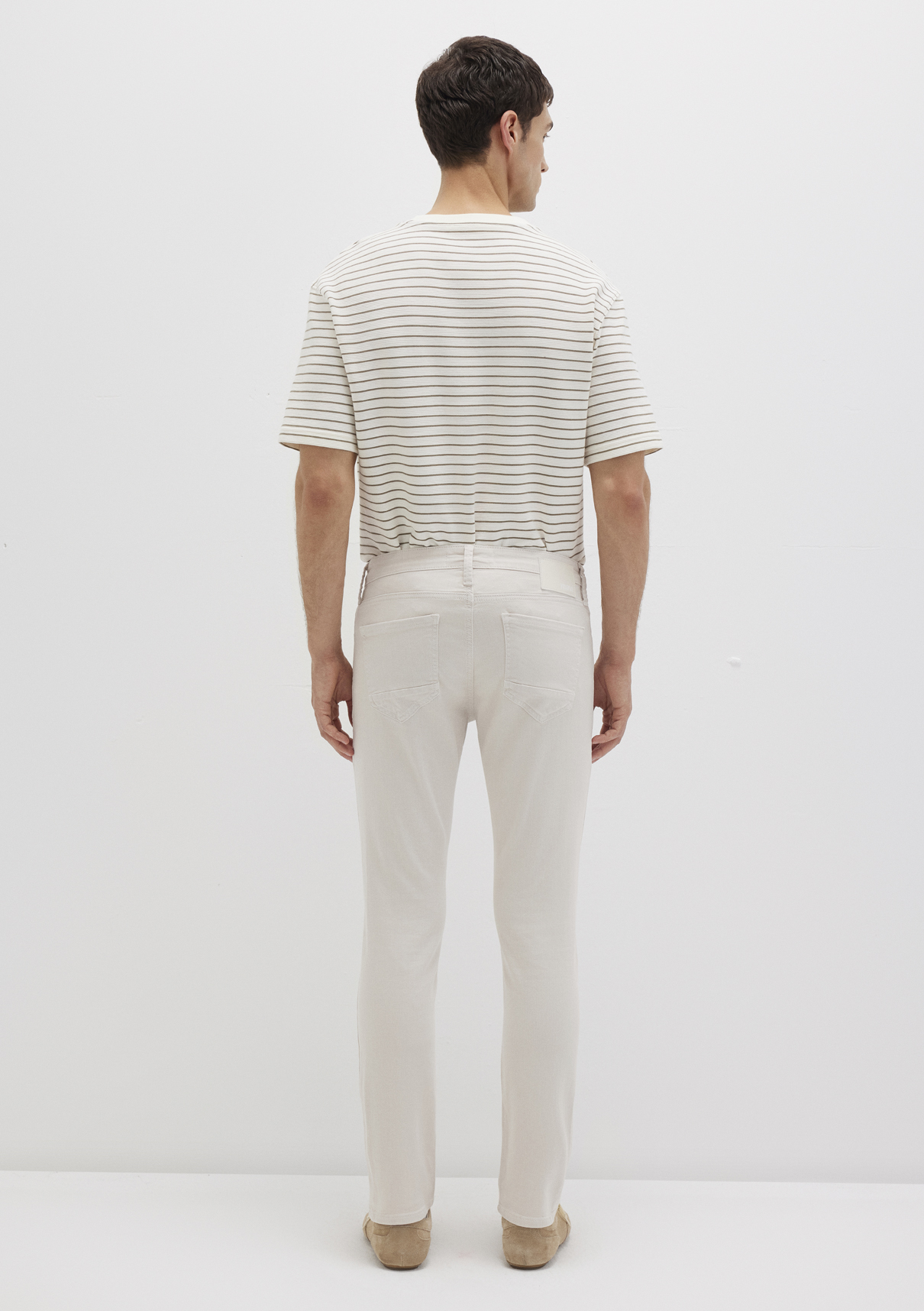 Mavi Jake Ekru Comfort Gabardin Pantolon görsel 5