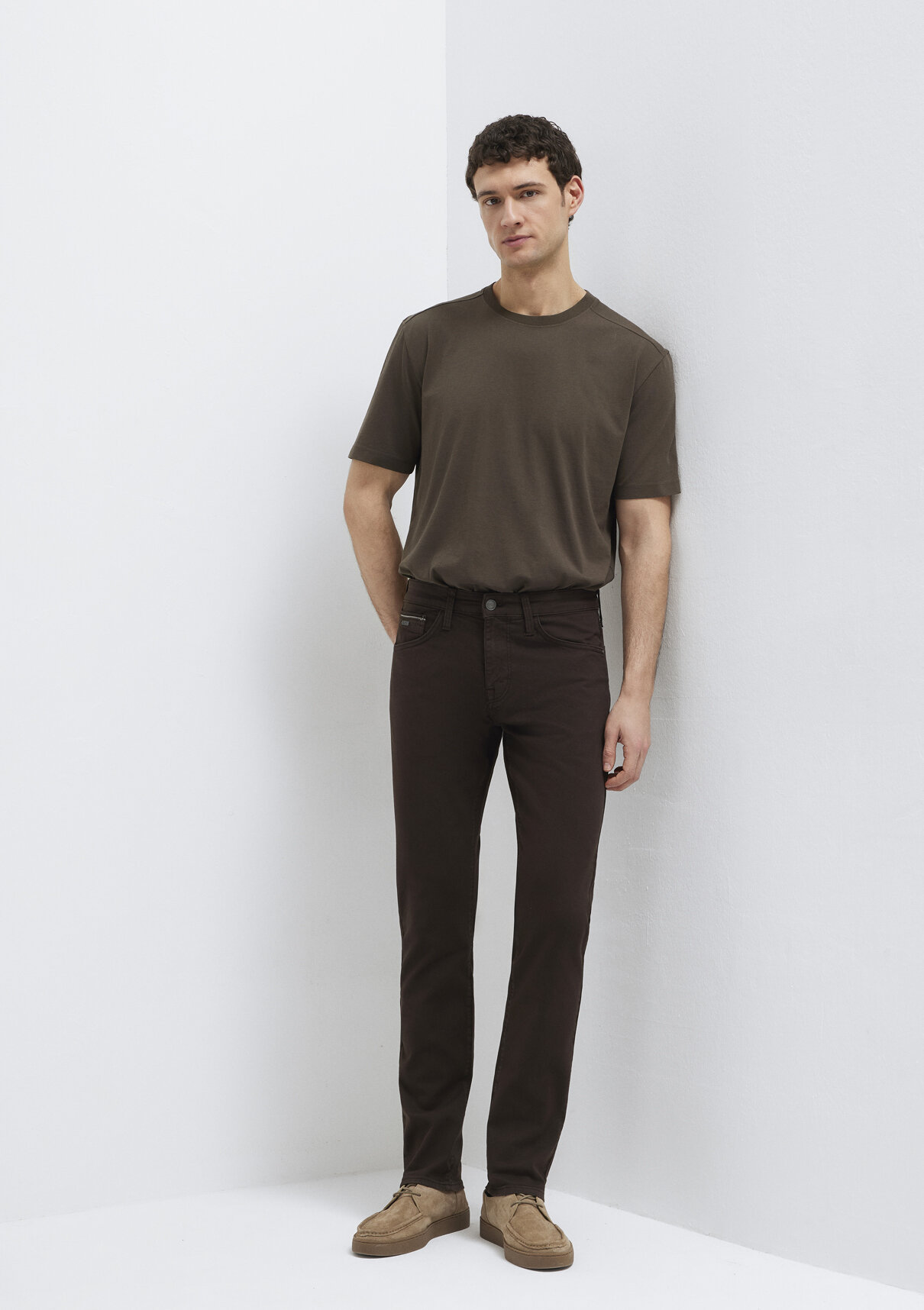 Mavi Jake Mavi Black Koyu Kahverengi Gabardin Pantolon görsel 2