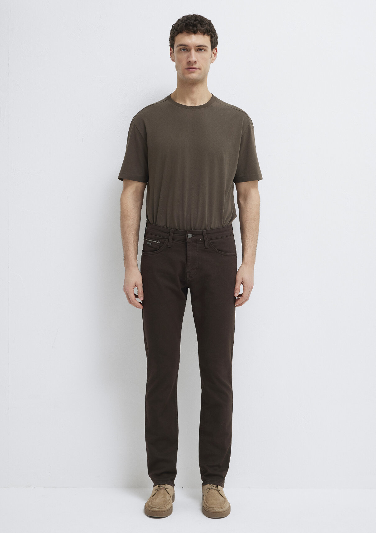 Mavi Jake Mavi Black Koyu Kahverengi Gabardin Pantolon görsel 3
