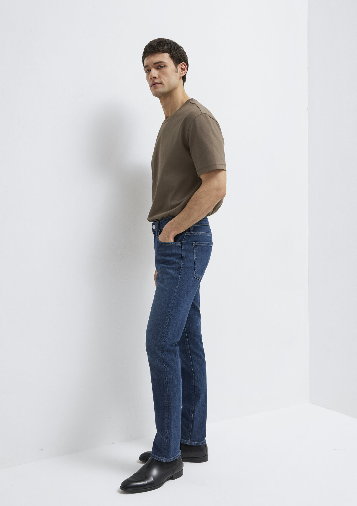 Mavi Edition Puslu Koyu Mavi Jean Pantolon görsel 2