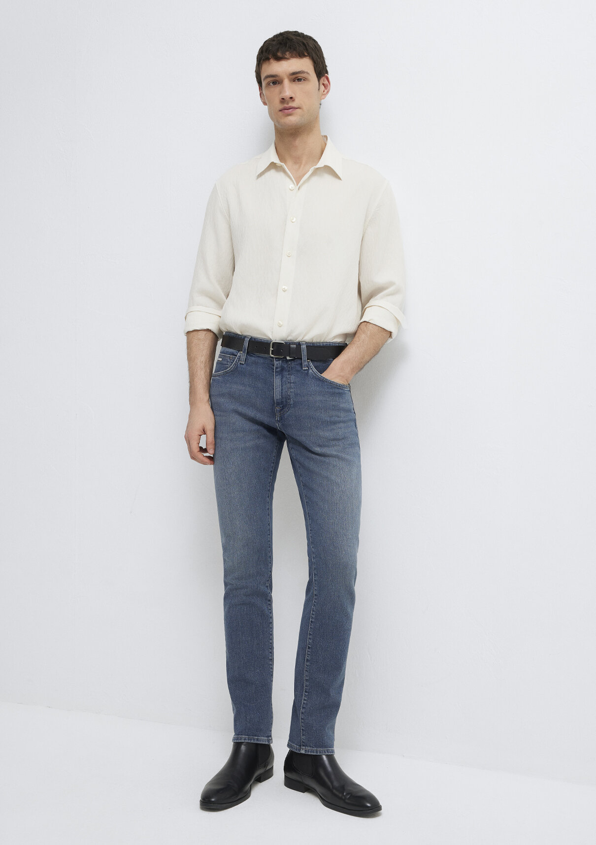 Mavi Edition Puslu Vintage Koyu Mavi Jean Pantolon görsel 2