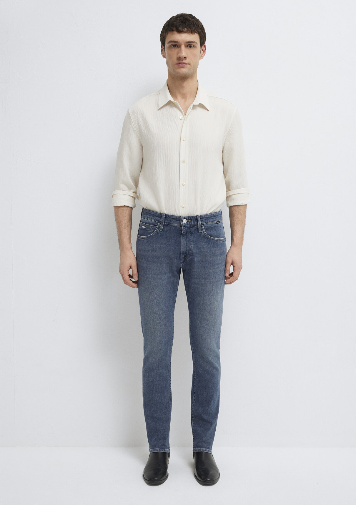 Mavi Edition Puslu Vintage Koyu Mavi Jean Pantolon görsel 4