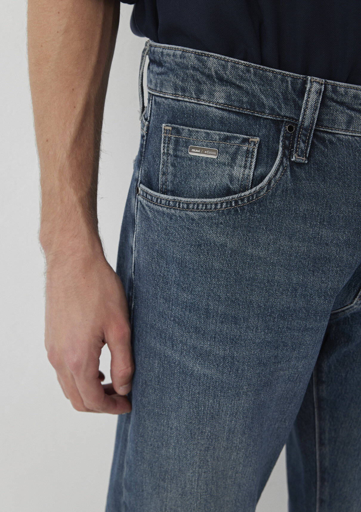 Mavi Edition Gölgeli Indigo Mavisi Jean Pantolon görsel 7