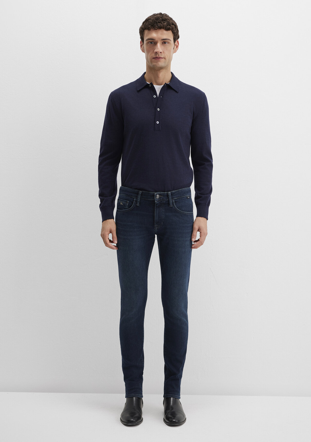 Mavi Lux Black Puslu Koyu Mavi Jean Pantolon görsel 5