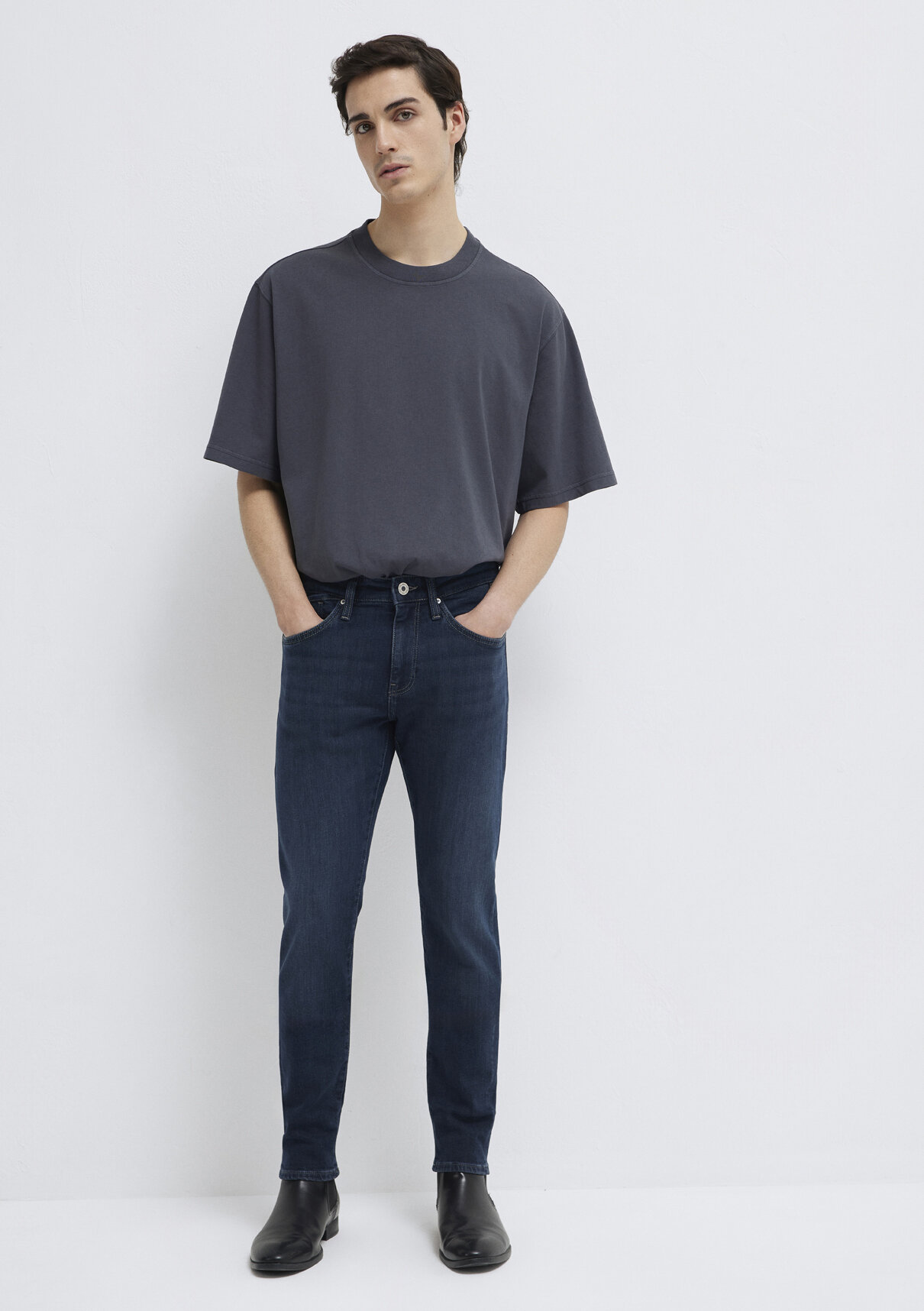 Mavi Pro Puslu Gece Mavisi Jean Pantolon görsel 2