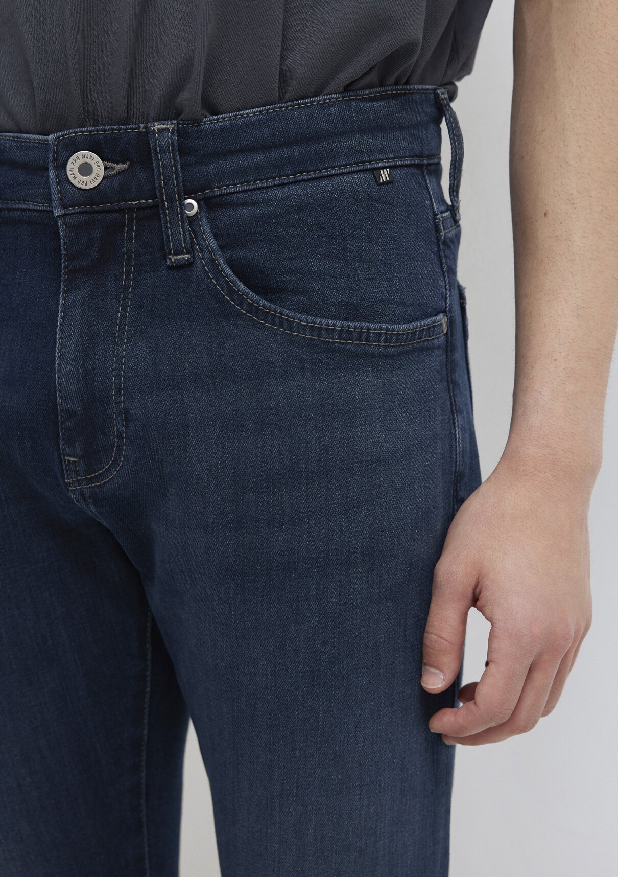 Mavi Pro Puslu Gece Mavisi Jean Pantolon görsel 6