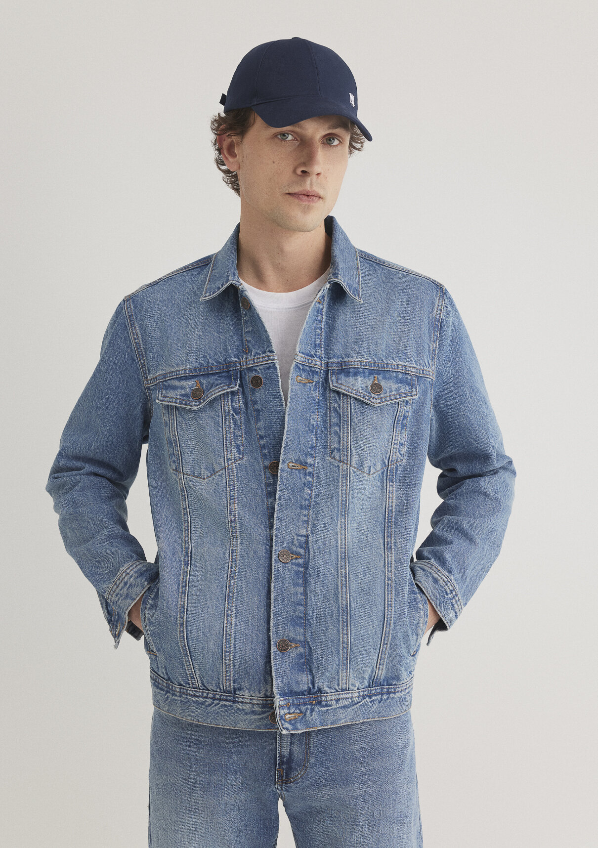 Mavi Drake Classic Denim Puslu Indigo Mavi Jean Ceket görsel 3