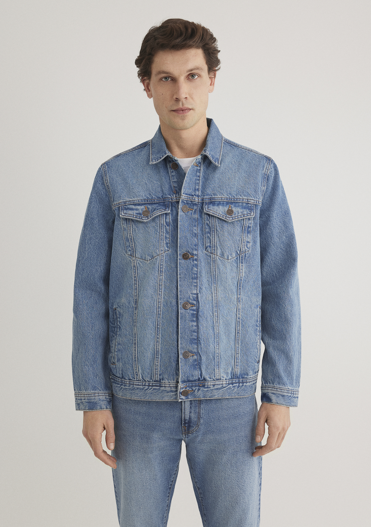 Mavi Drake Classic Denim Puslu Indigo Mavi Jean Ceket görsel 5