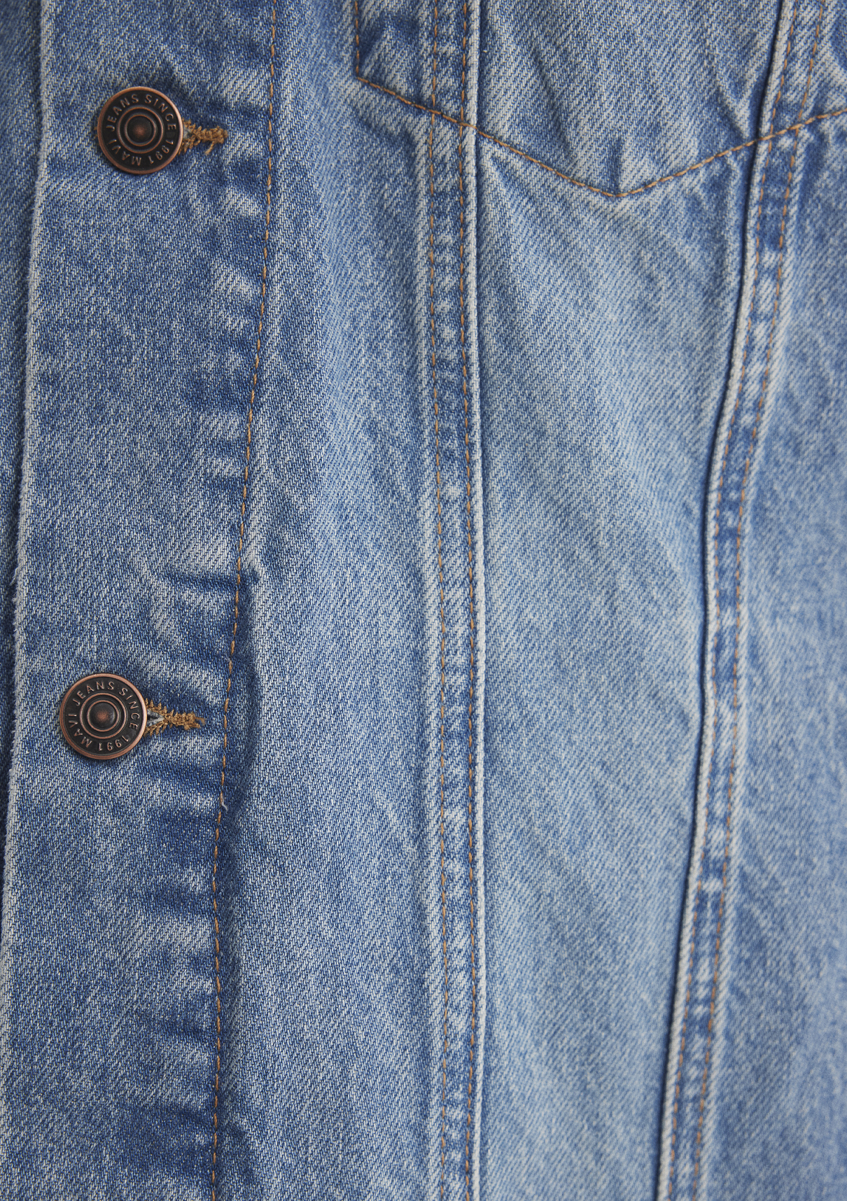 Mavi Drake Classic Denim Puslu Indigo Mavi Jean Ceket görsel 8