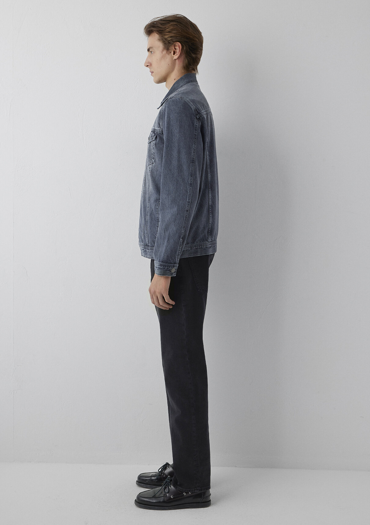 Mavi Drake Classic Denim Gri Jean Ceket görsel 4