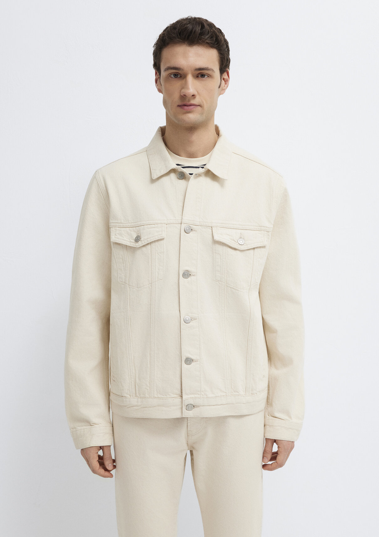 Mavi Ray Classic Denim Ekru Jean Gömlek görsel 3