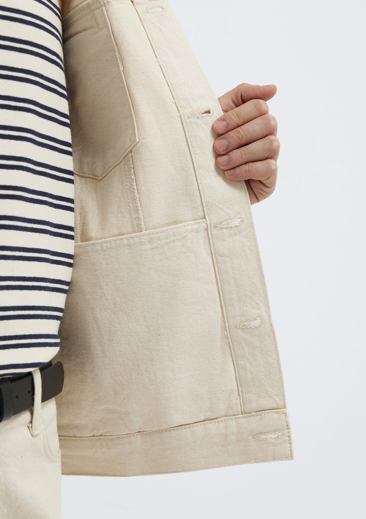 Mavi Ray Classic Denim Ekru Jean Gömlek görsel 7