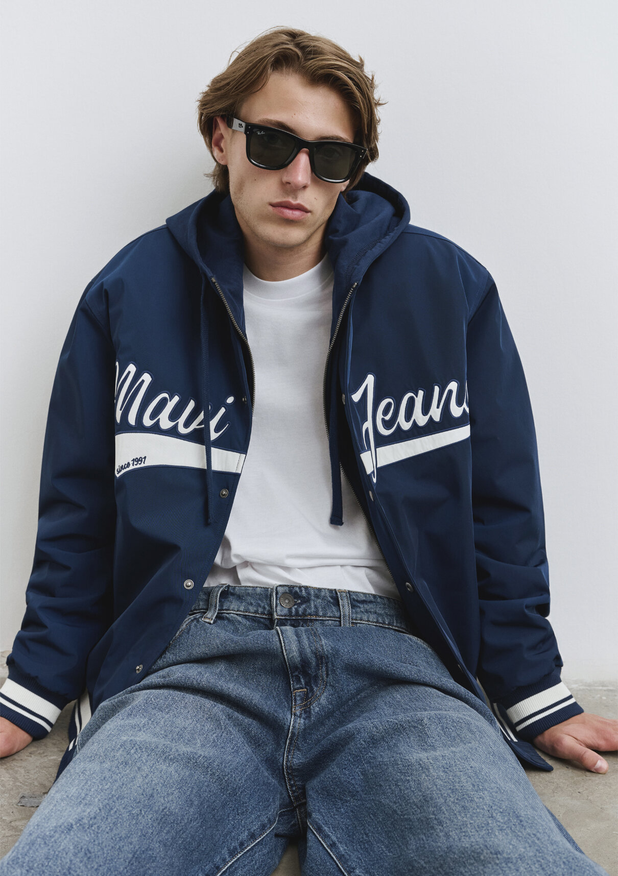 Mavi Jeans Baskılı Lacivert Kolej Ceket görsel 2