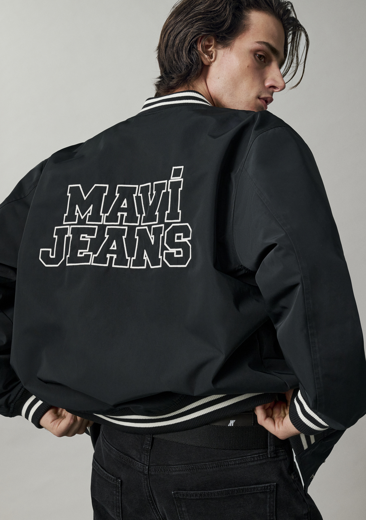 Mavi Jeans Baskılı Siyah Kolej Ceket görsel 6