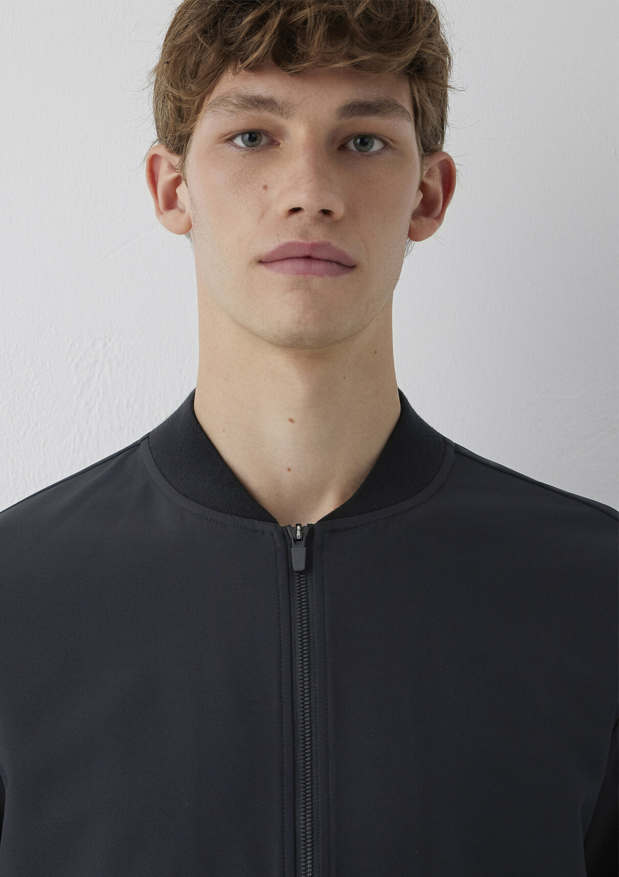 Mavi Spandex Siyah Bomber Ceket görsel 6