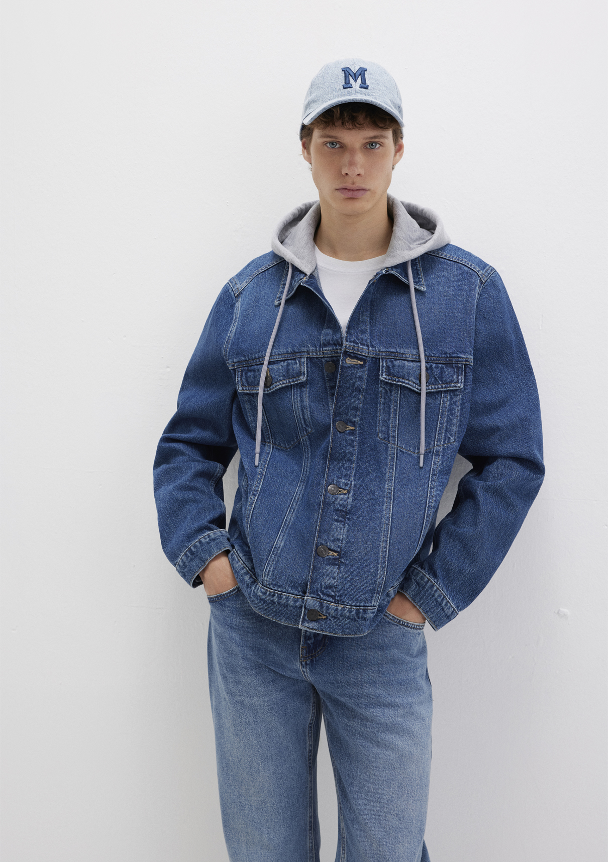 Mavi Brandon 90lar Vintage Koyu Mavi Jean Ceket görsel 2