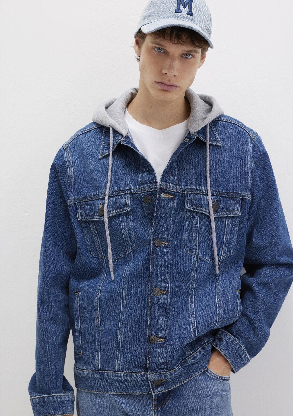 Mavi Brandon 90lar Vintage Koyu Mavi Jean Ceket görsel 3