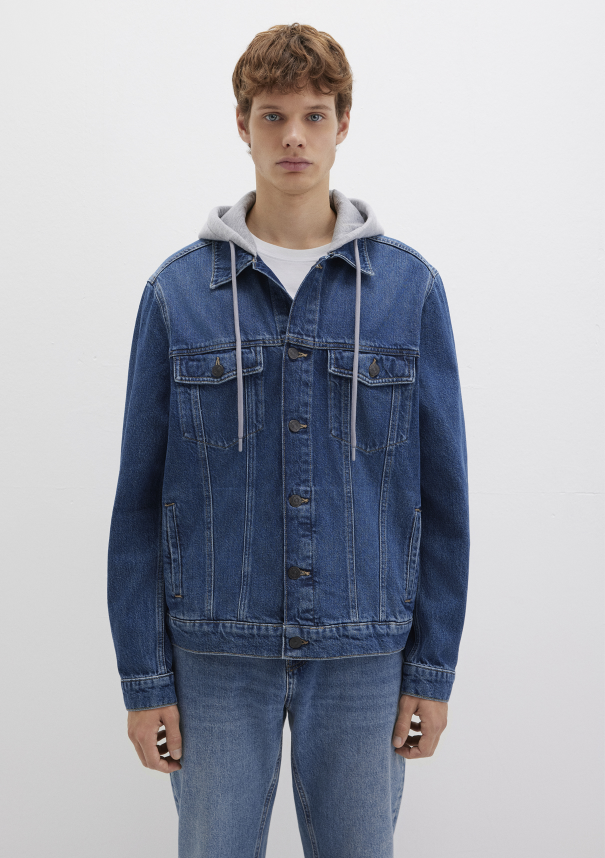 Mavi Brandon 90lar Vintage Koyu Mavi Jean Ceket görsel 5