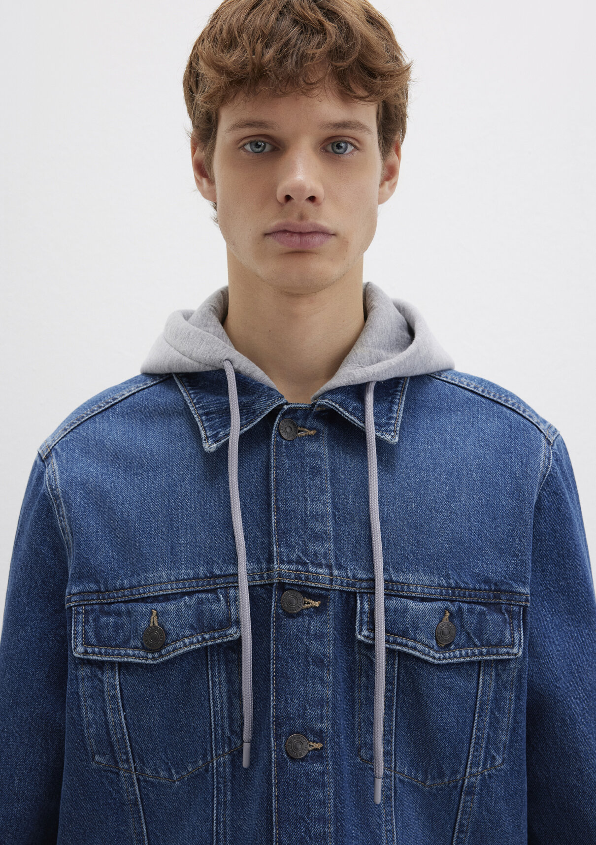 Mavi Brandon 90lar Vintage Koyu Mavi Jean Ceket görsel 7