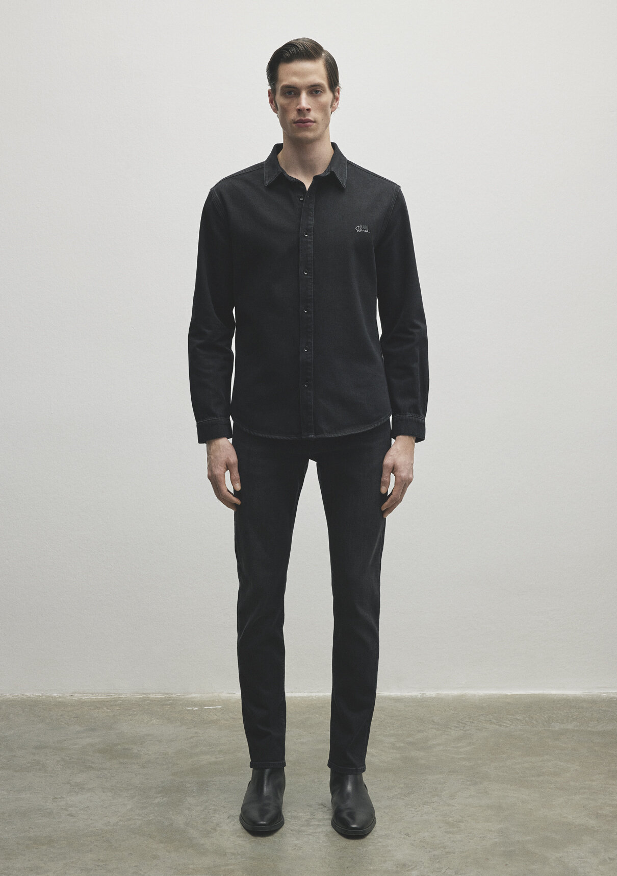 Mavi Roy Lux Black Antrasit Jean Gömlek görsel 2