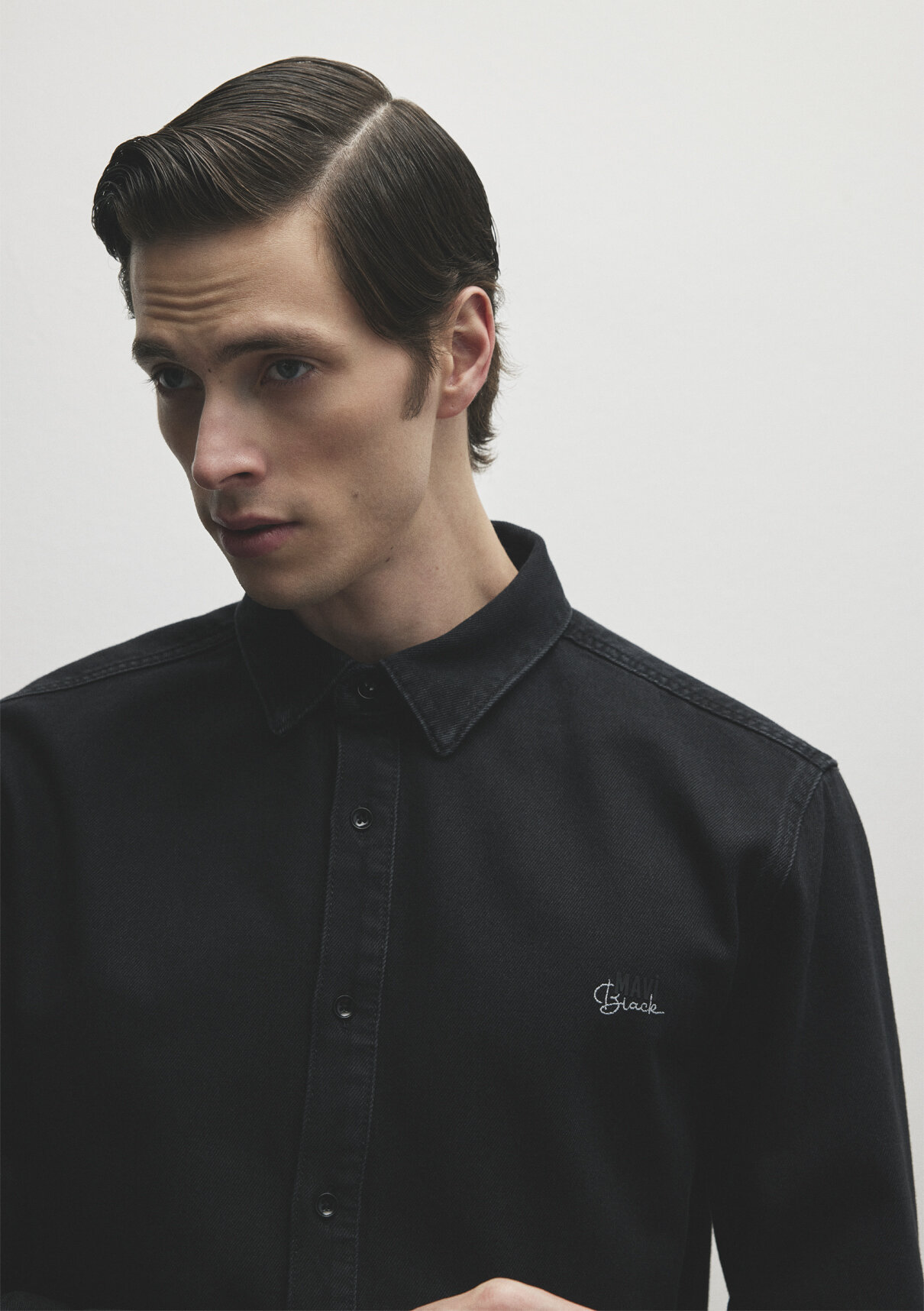 Mavi Roy Lux Black Antrasit Jean Gömlek görsel 5