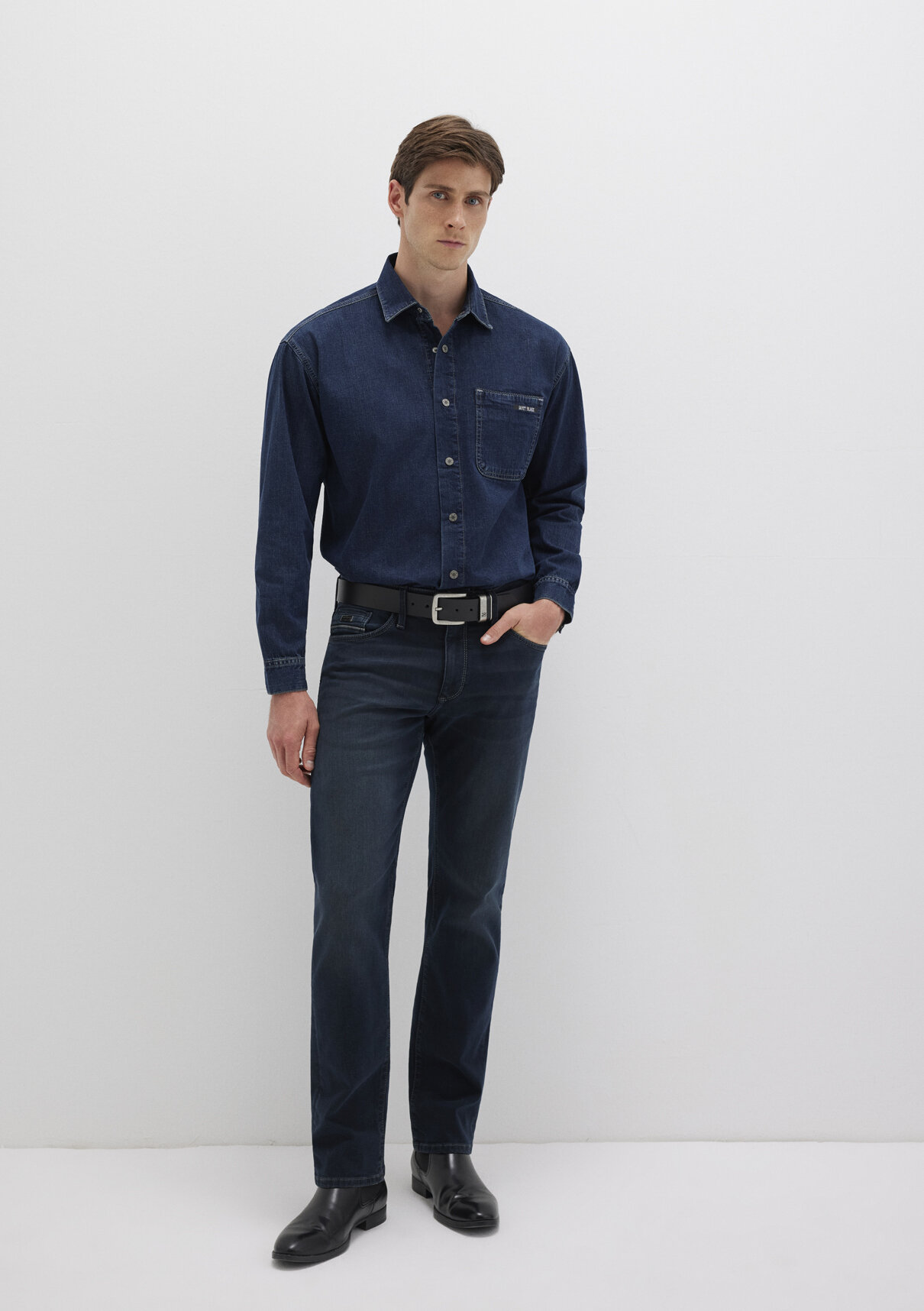 Mavi Aidan Mavi Black Vintage Indigo Mavisi Jean Gömlek görsel 3