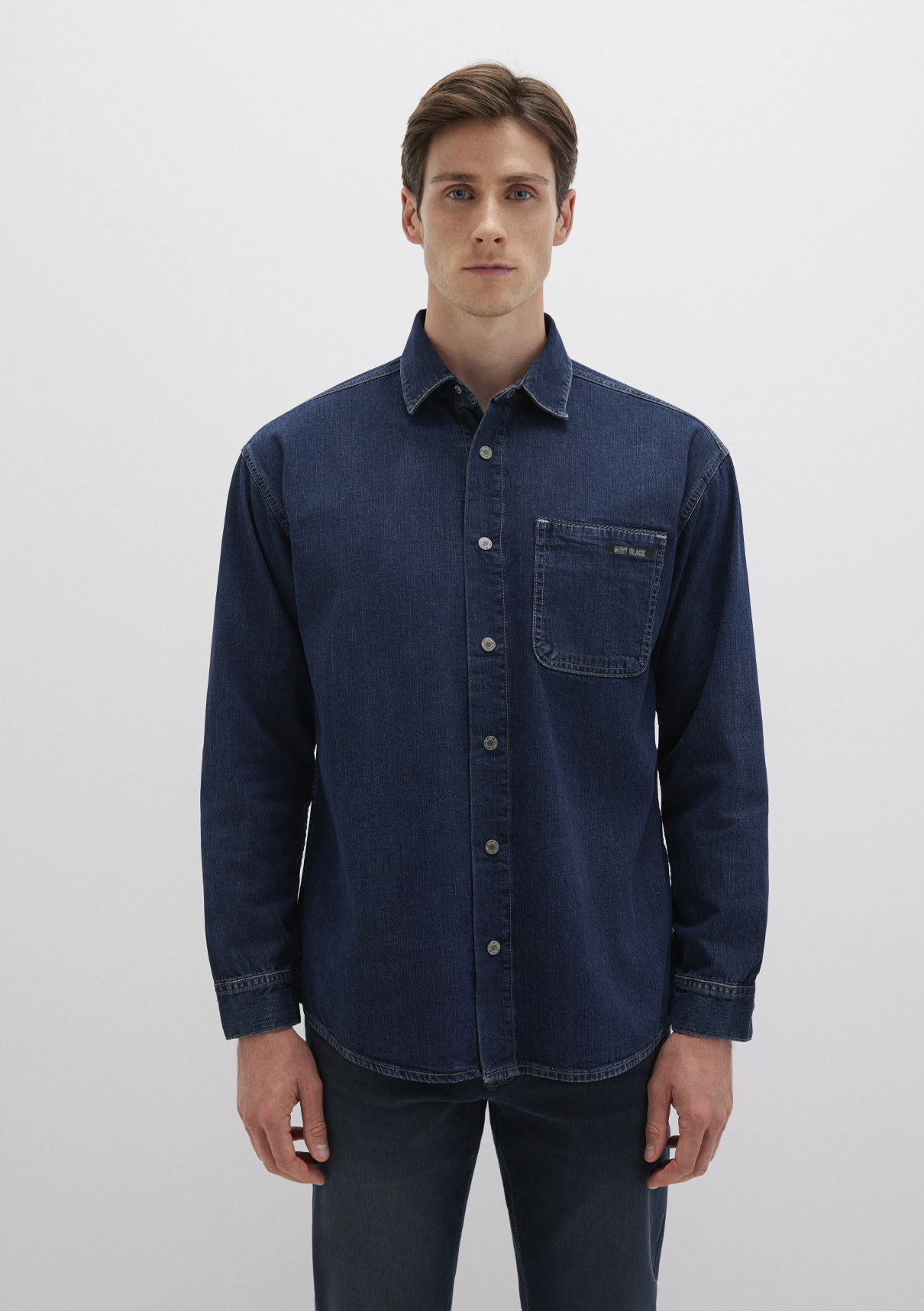 Mavi Aidan Mavi Black Vintage Indigo Mavisi Jean Gömlek görsel 4