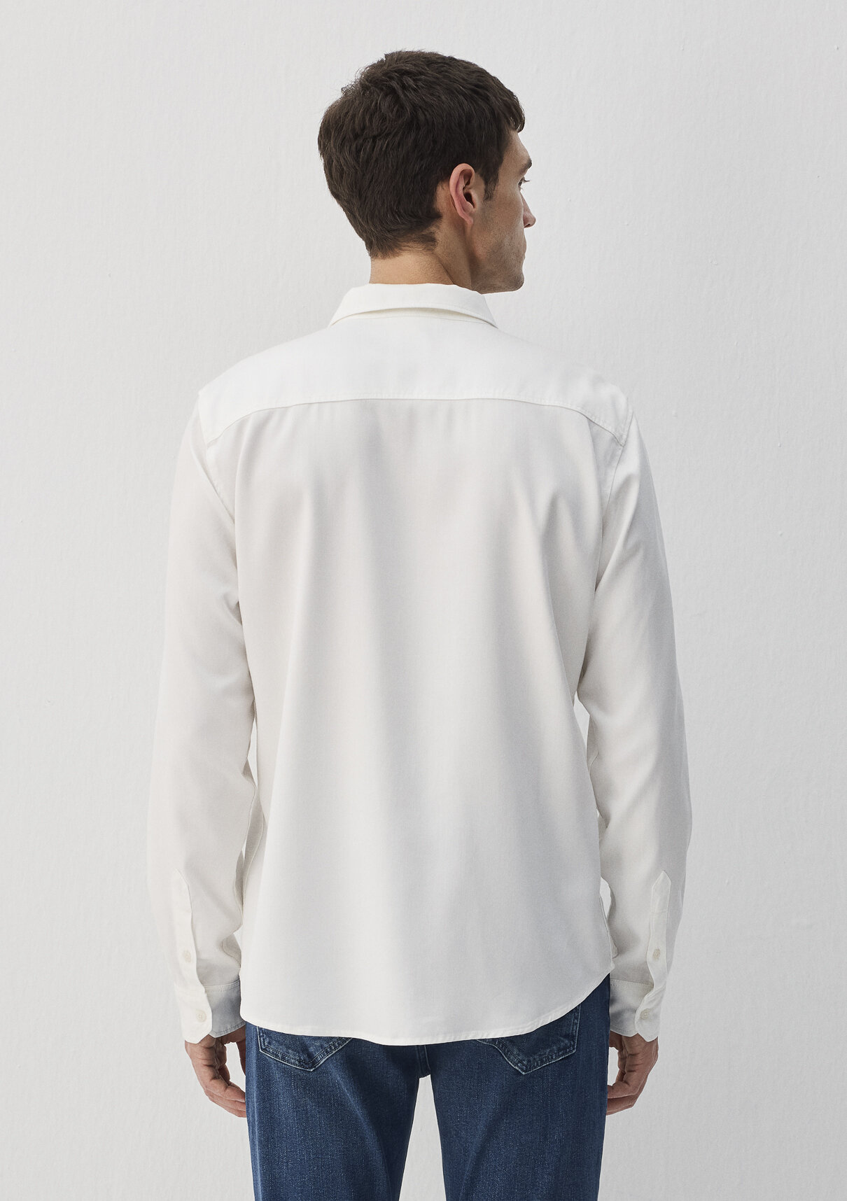 Mavi (TENCEL™) Lyocell Beyaz Gömlek görsel 3