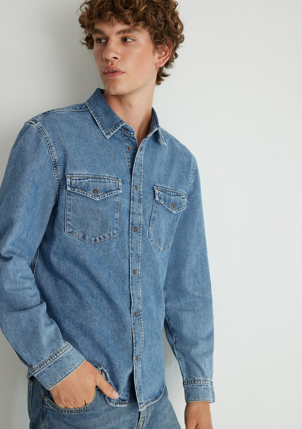 Mavi Ted Indigo Mavisi Denim Jean Gömlek görsel 5