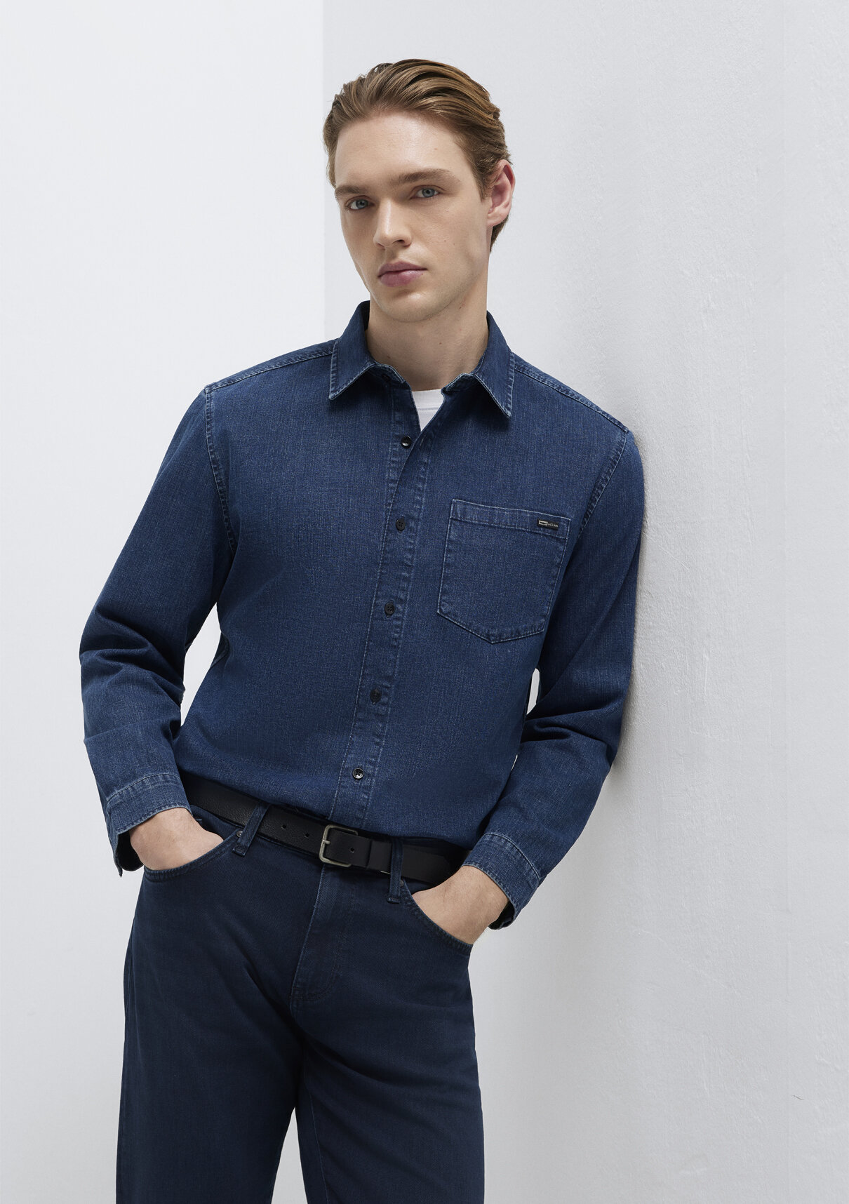 Mavi Eric Mavi Edition Puslu Indigo Mavisi Jean Gömlek