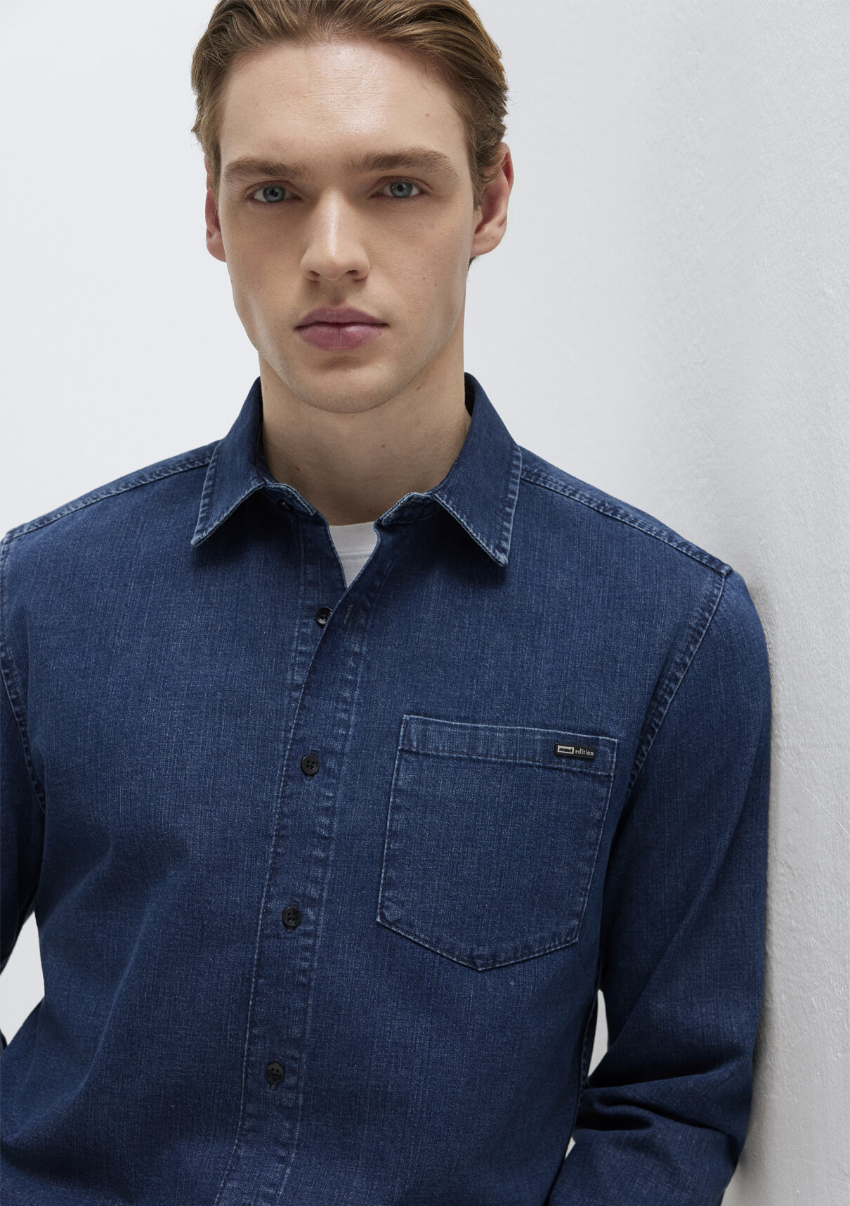 Mavi Eric Mavi Edition Puslu Indigo Mavisi Jean Gömlek görsel 2