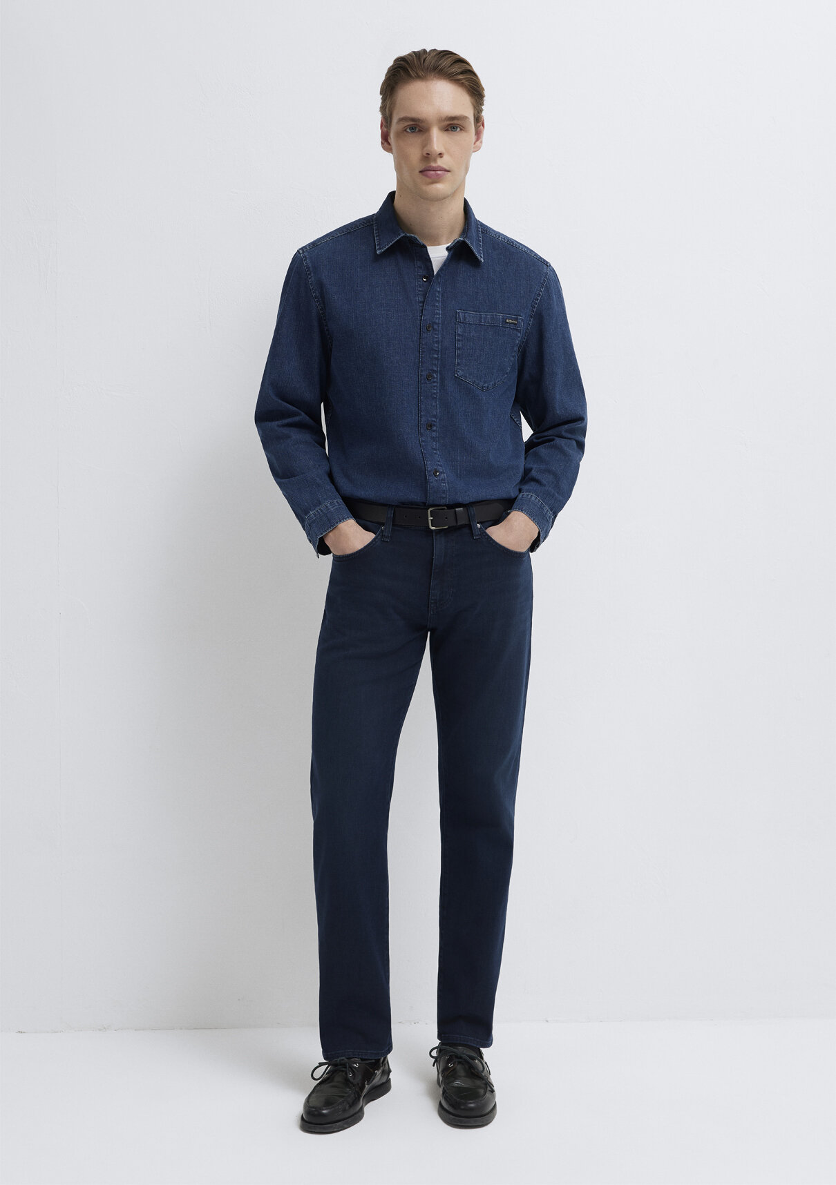 Mavi Eric Mavi Edition Puslu Indigo Mavisi Jean Gömlek görsel 3