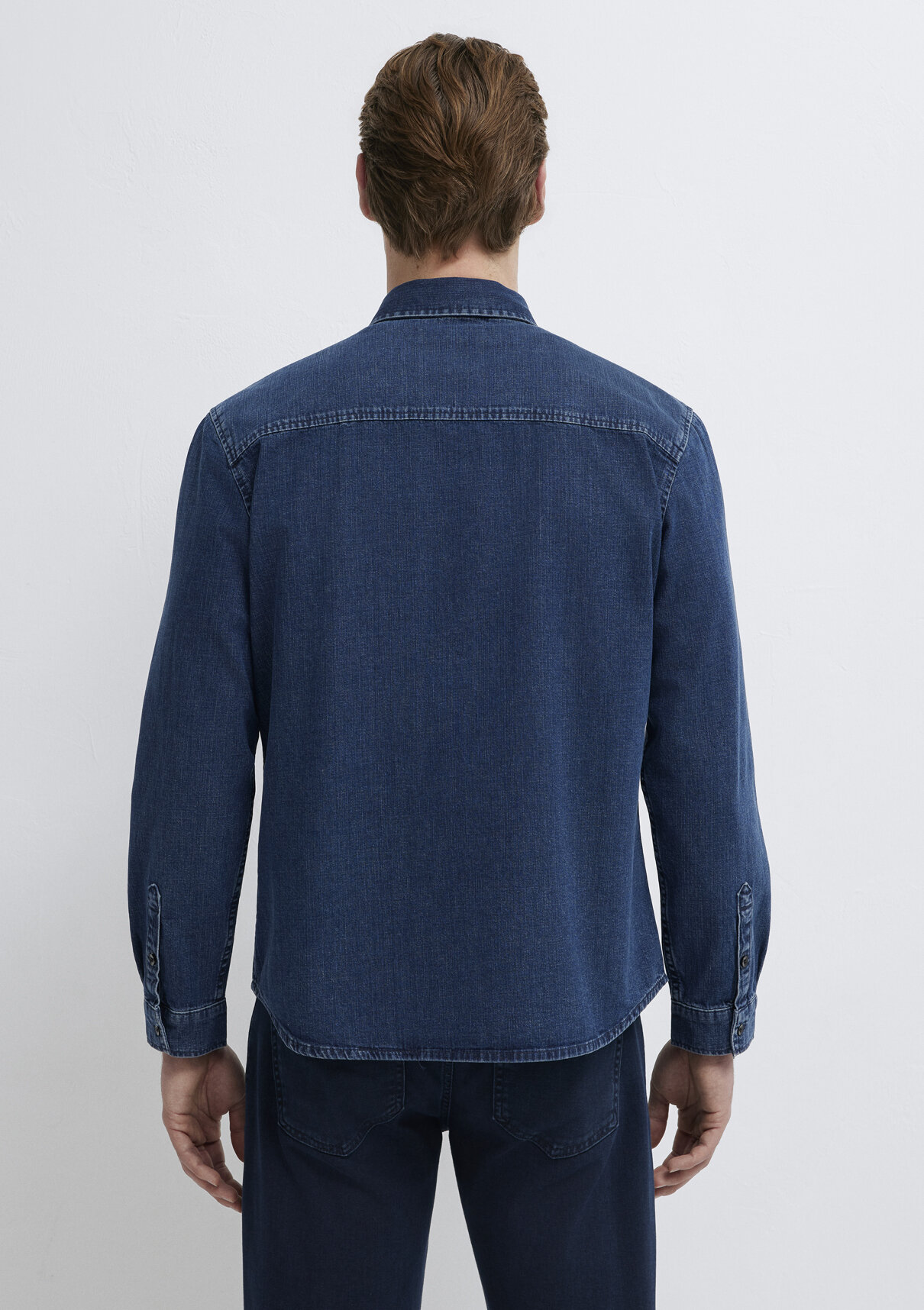 Mavi Eric Mavi Edition Puslu Indigo Mavisi Jean Gömlek görsel 6