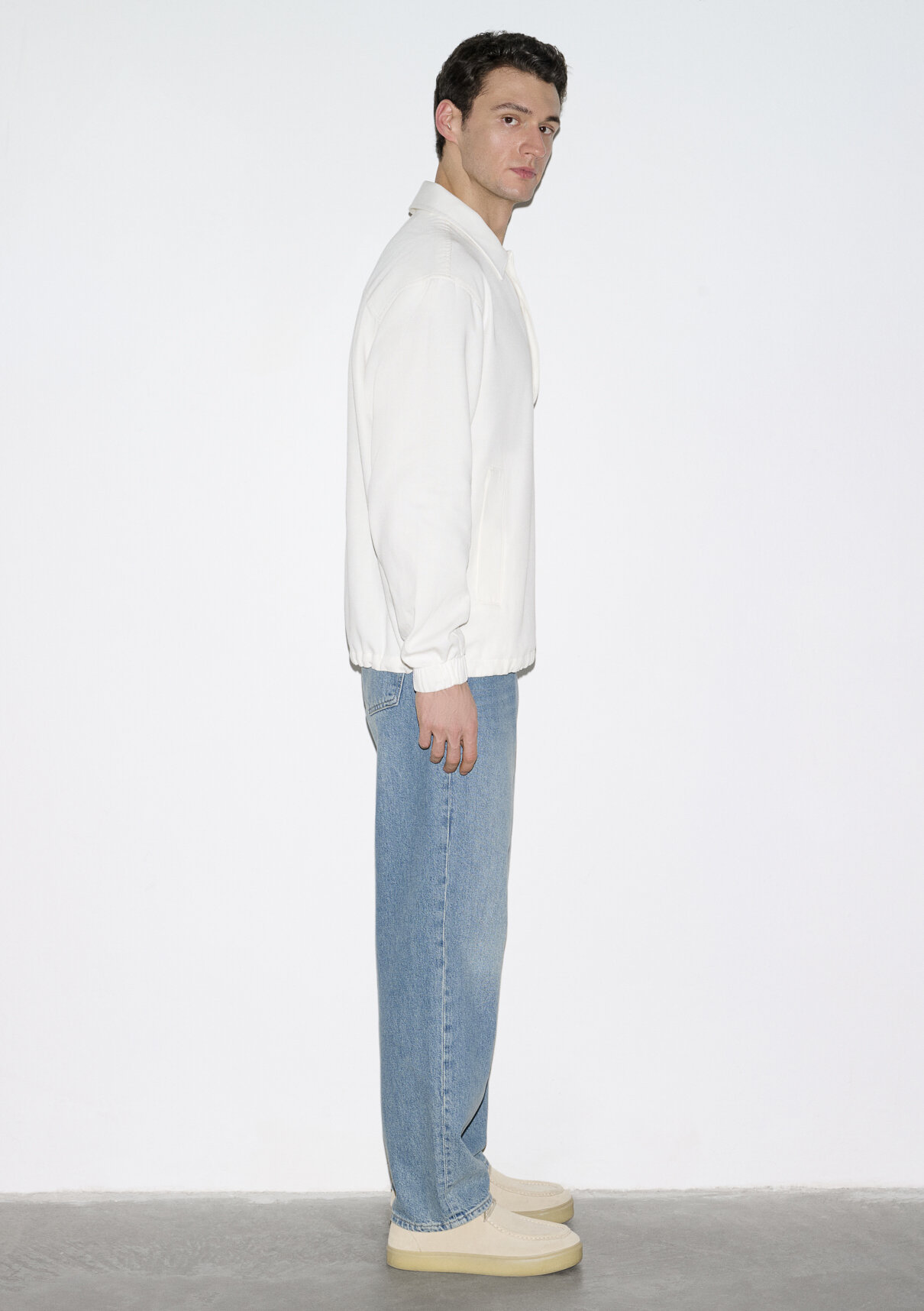 Mavi Ekru Polo Sweatshirt görsel 6
