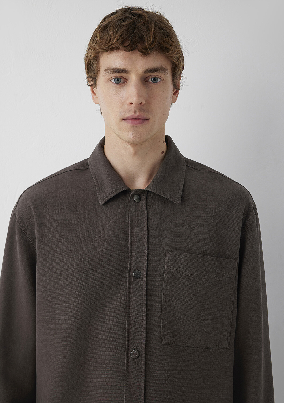 Mavi (Tencel™) Lyocell Karışımlı Kahverengi Gömlek görsel 6