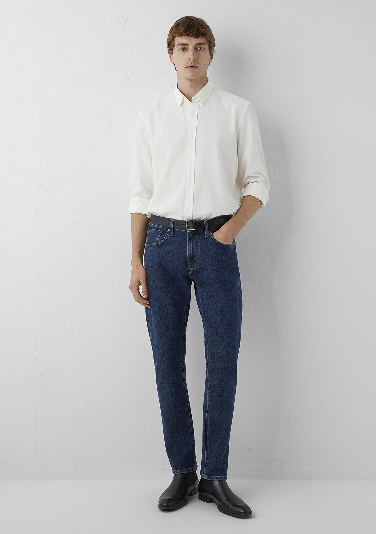Mavi (Tencel™) Lyocell Karışımlı Beyaz Gömlek görsel 3