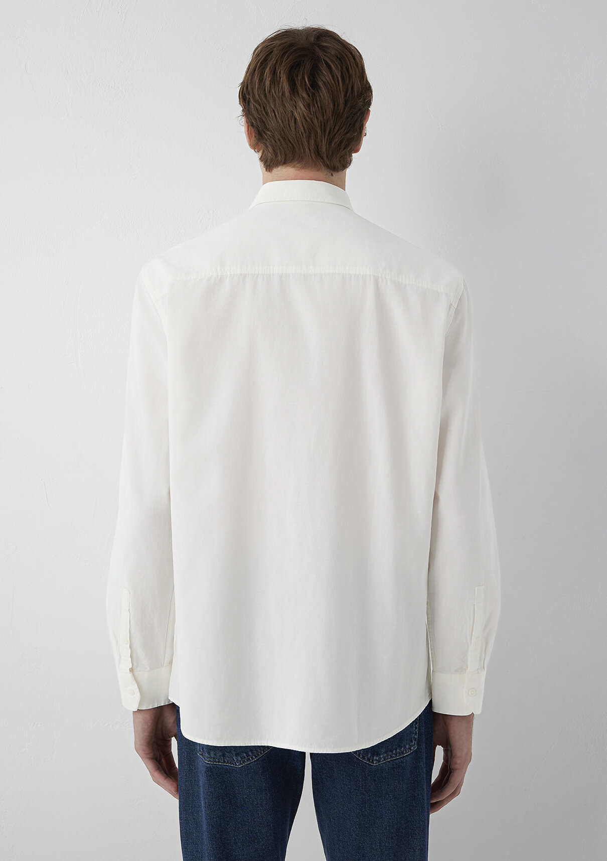 Mavi (Tencel™) Lyocell Karışımlı Beyaz Gömlek görsel 6