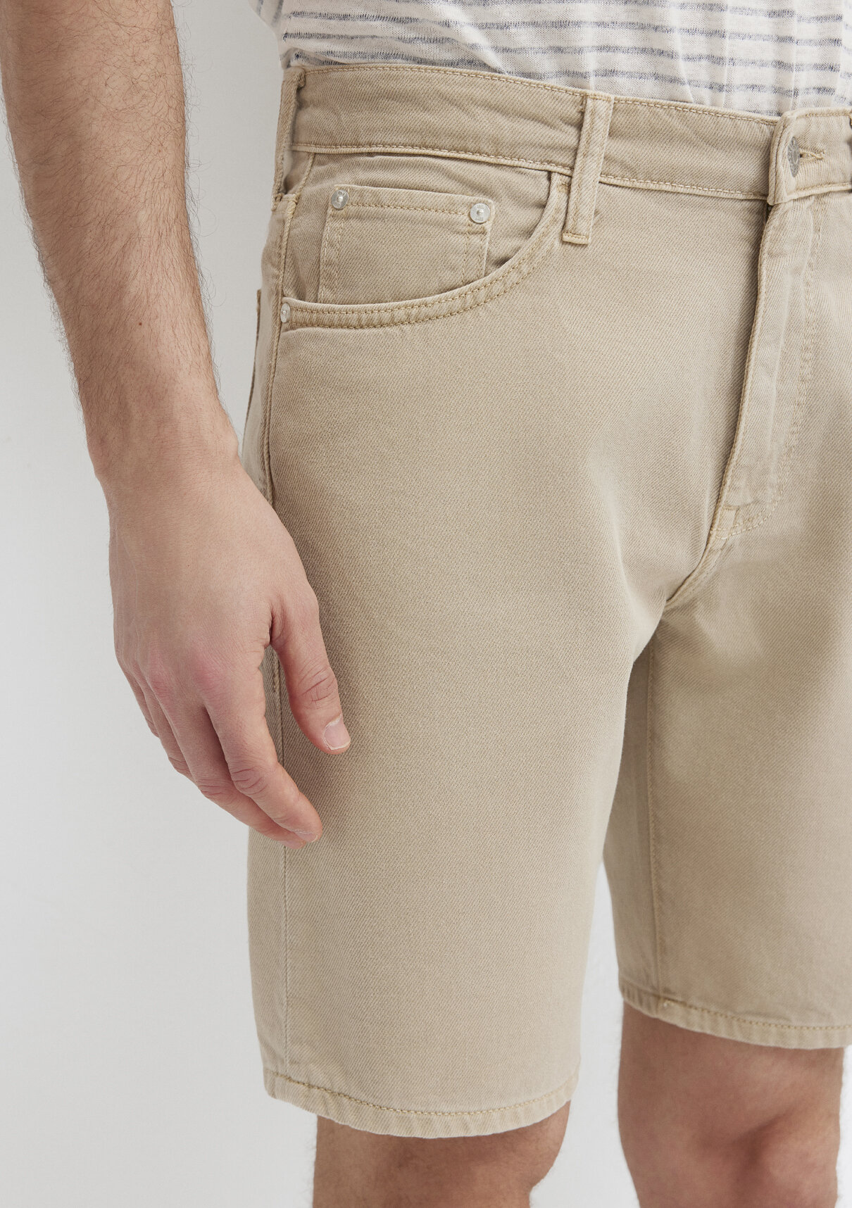 Mavi Willis Street Puslu Bej Denim Jean Şort görsel 7
