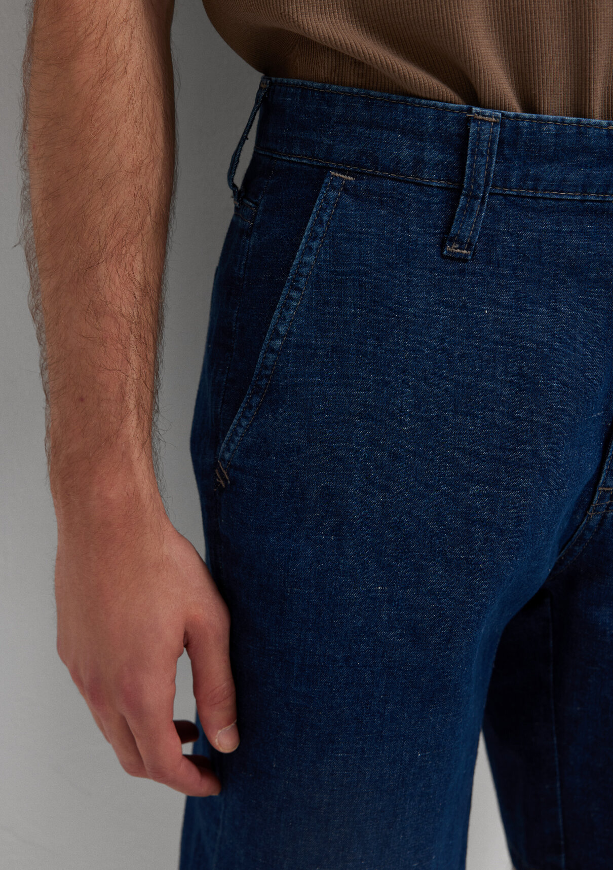 Mavi Garrett Rinse Edition Keten Jean Şort görsel 6