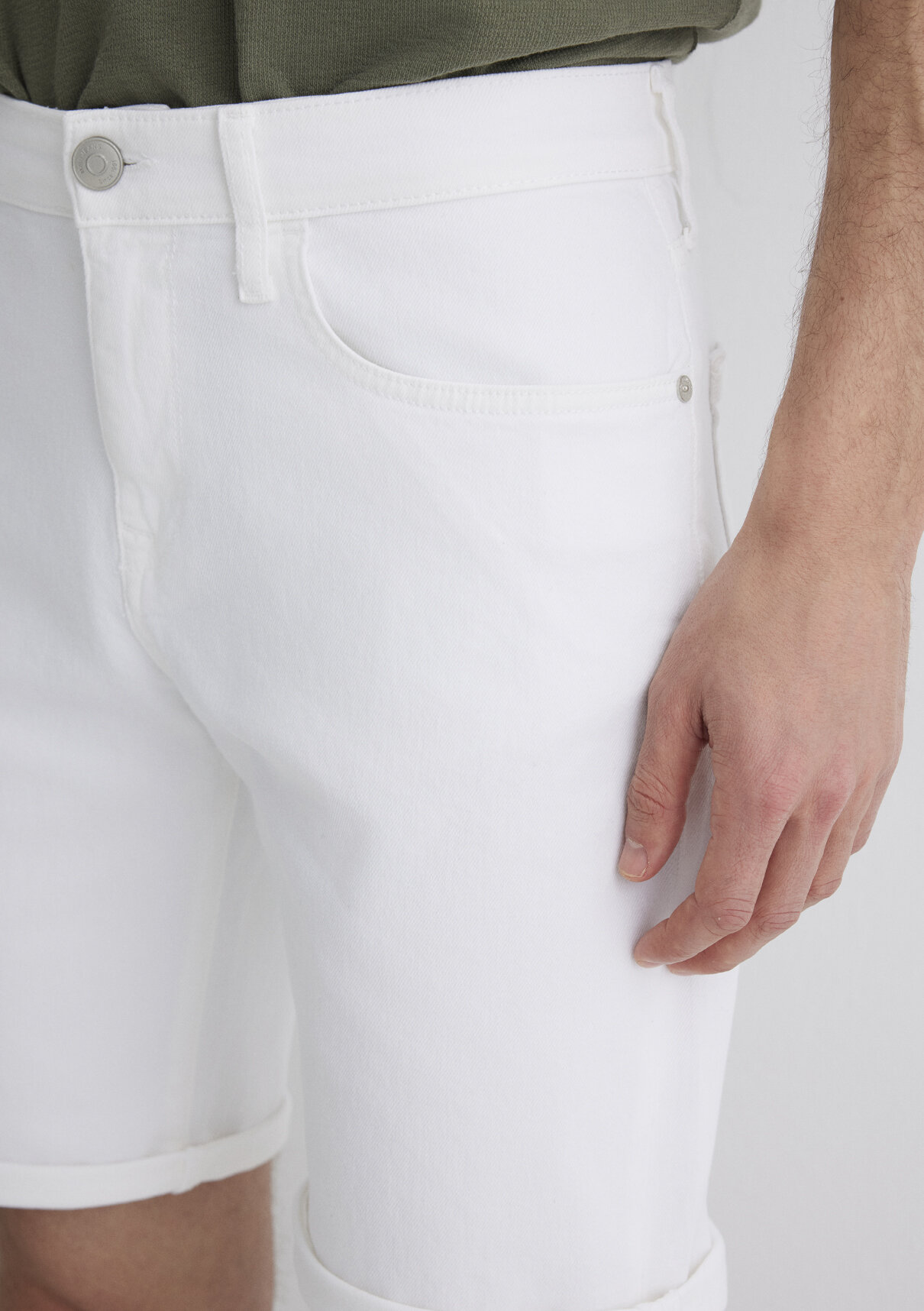 Mavi Brian Beyaz Comfort Jean Şort görsel 7