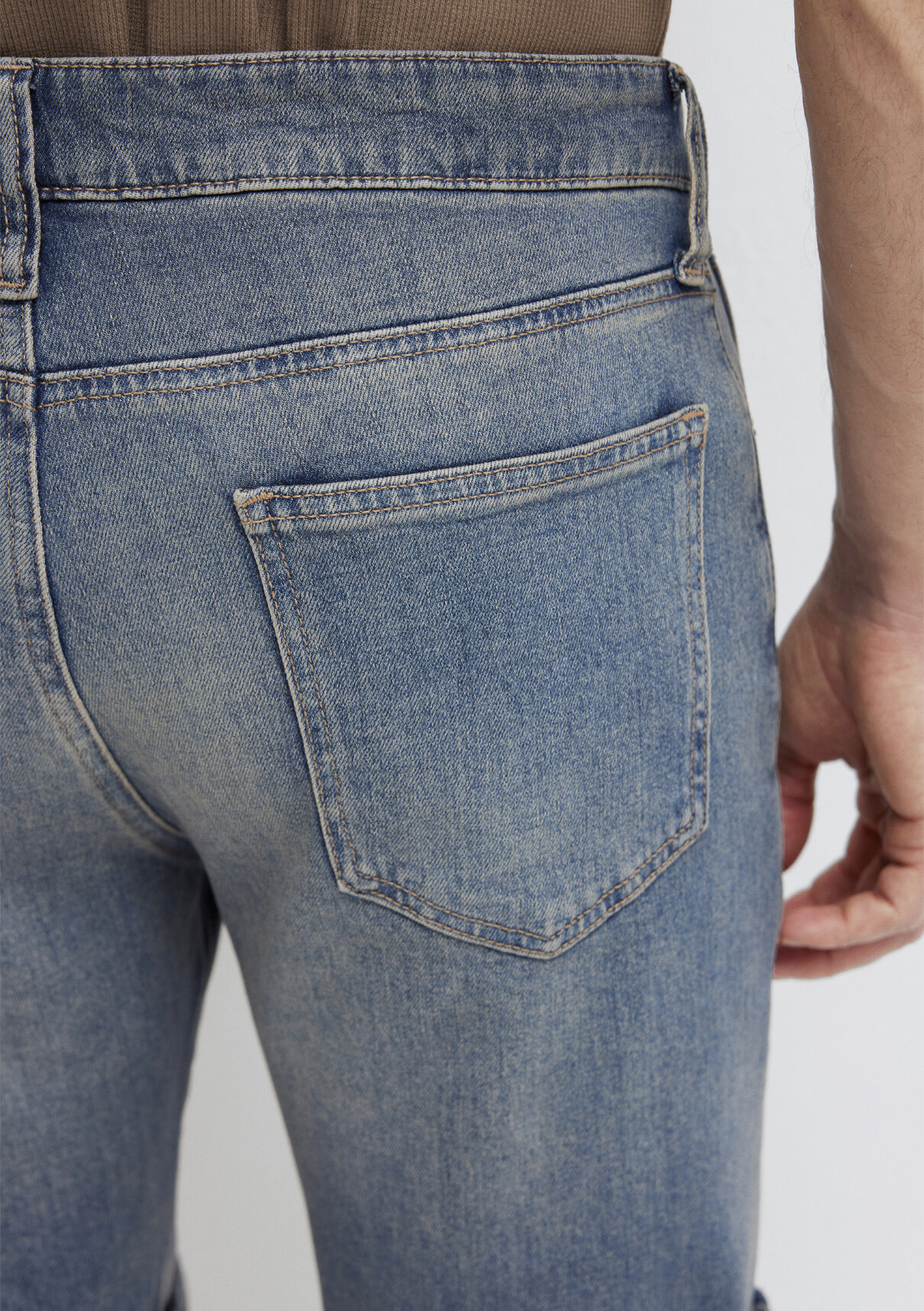 Mavi Brian Street Puslu Indigo Mavisi Jean Şort görsel 8