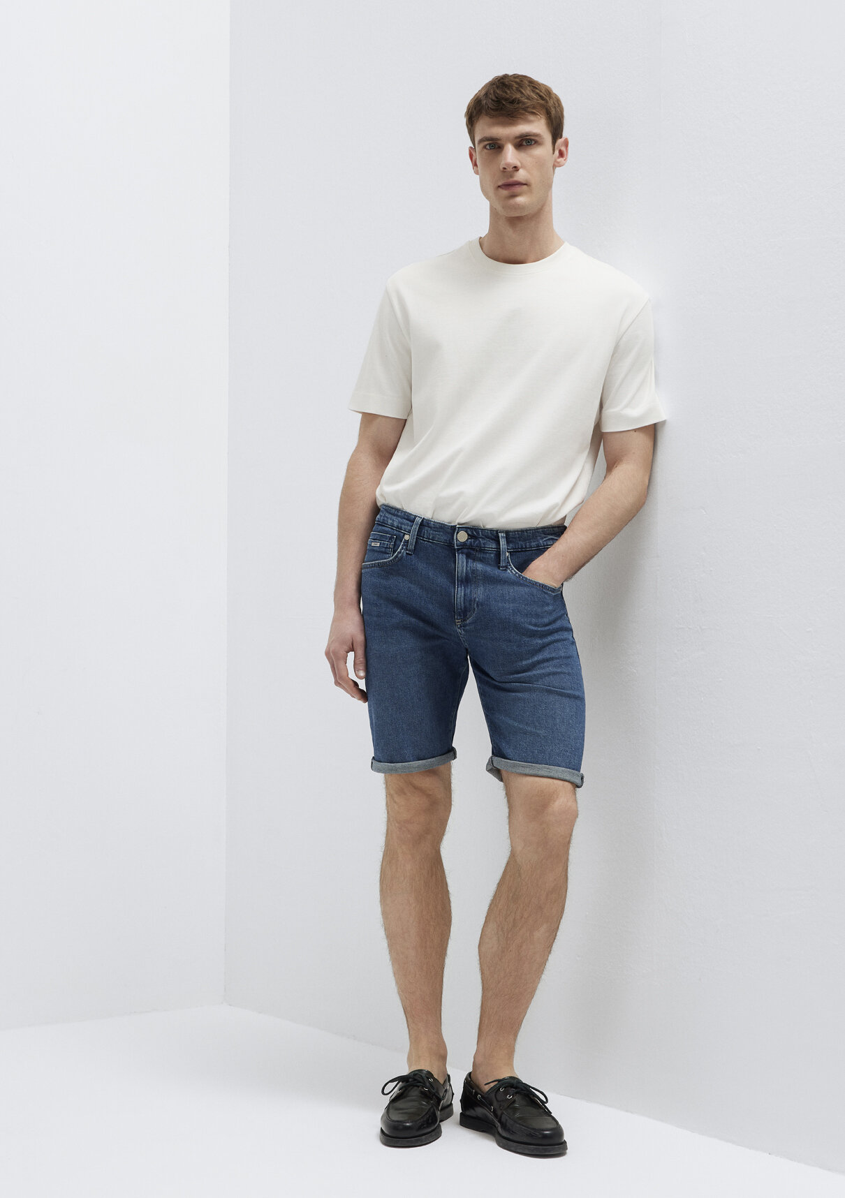 Mavi Brian Premium Blue Puslu Koyu Mavi Jean Şort görsel 3