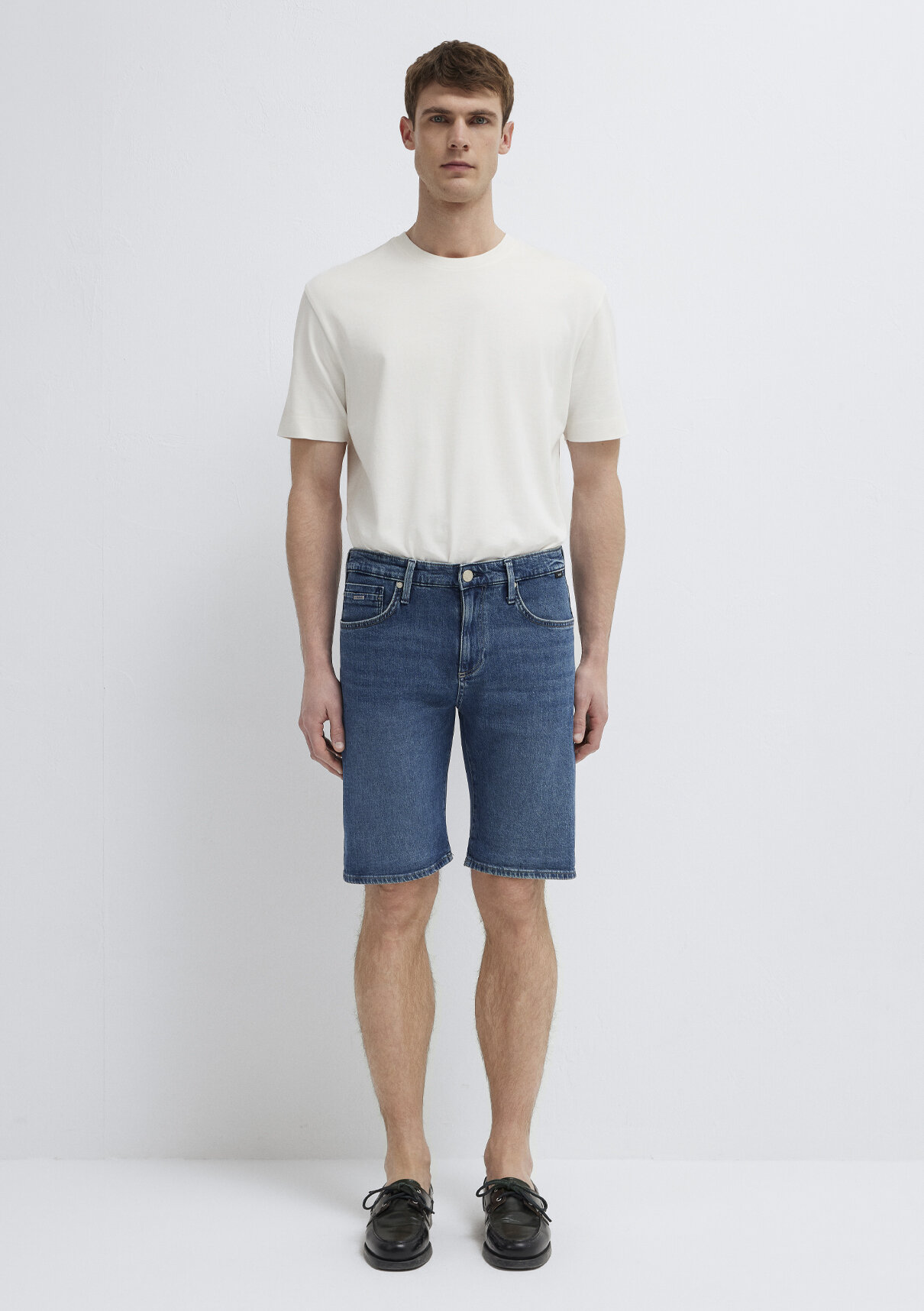 Mavi Brian Premium Blue Puslu Koyu Mavi Jean Şort görsel 4