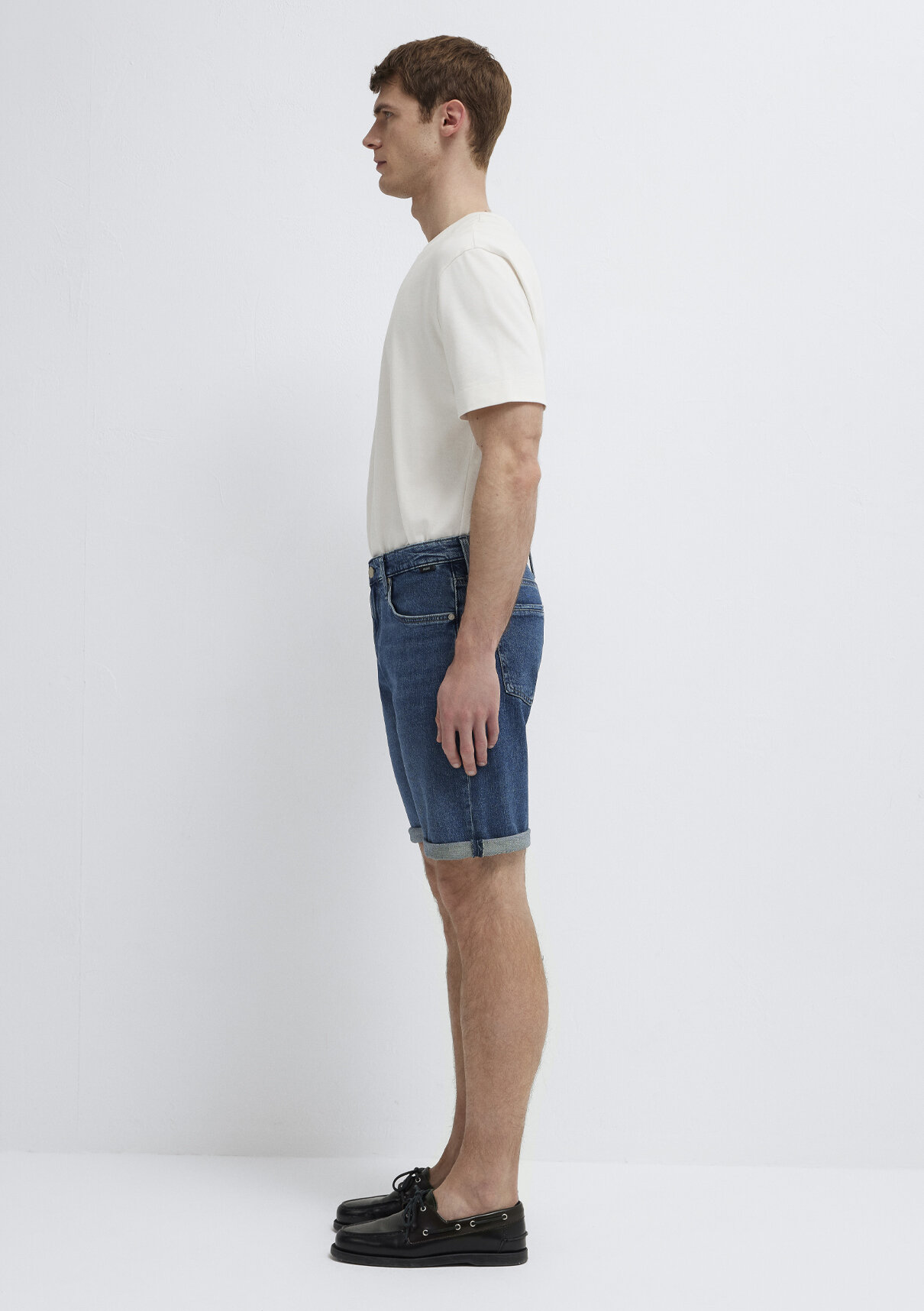 Mavi Brian Premium Blue Puslu Koyu Mavi Jean Şort görsel 5