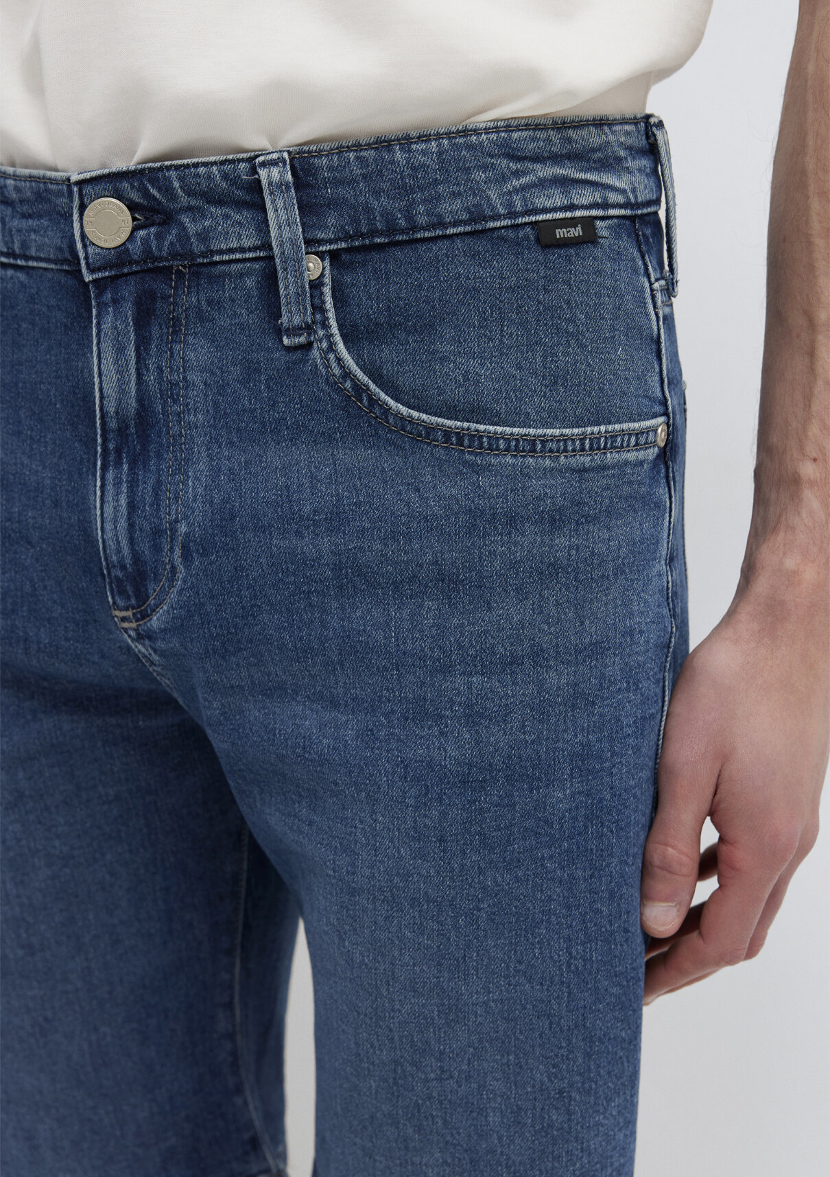 Mavi Brian Premium Blue Puslu Koyu Mavi Jean Şort görsel 7