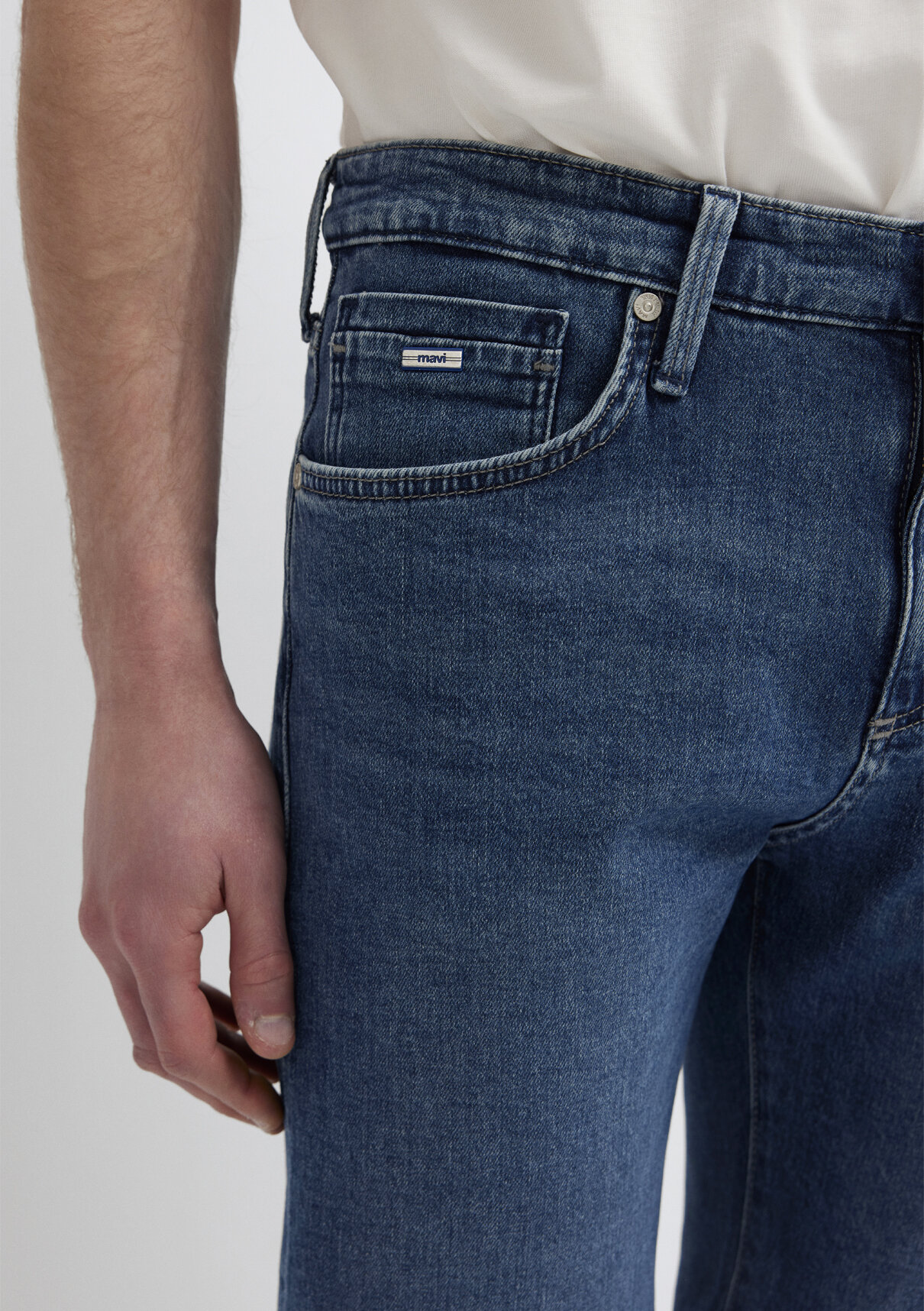 Mavi Brian Premium Blue Puslu Koyu Mavi Jean Şort görsel 8