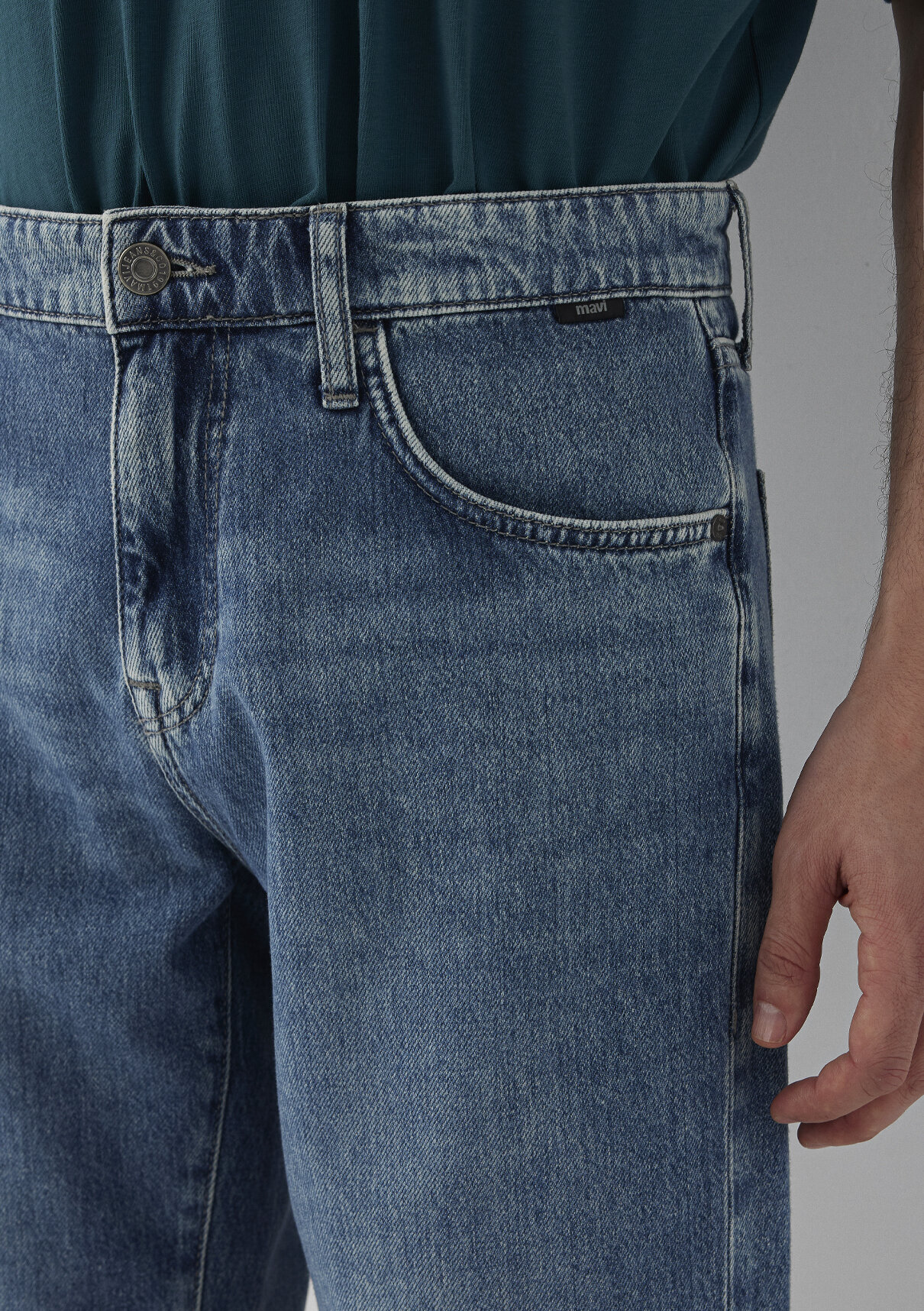 Mavi LISBON SHORT Street Puslu Indigo Mavisi Jean Şort görsel 7