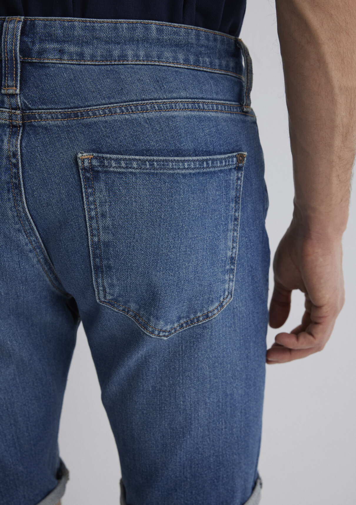 Mavi Tim Street Gölgeli Indigo Mavisi Jean Şort görsel 8
