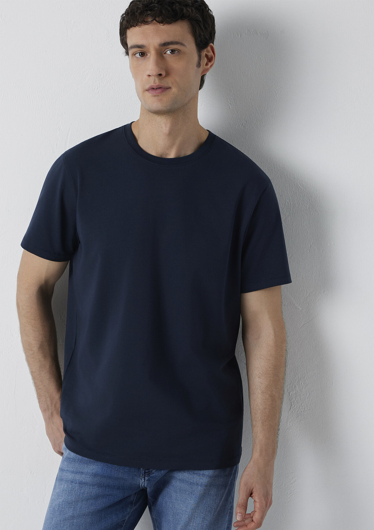 Mavi Stretch Lacivert Basic Tişört